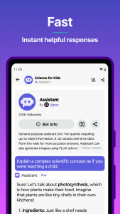 اسکرین شات برنامه Poe - Fast AI Chat 1