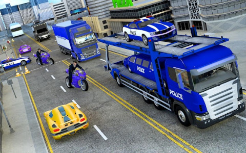 اسکرین شات برنامه Police Car Transporter Truck 2