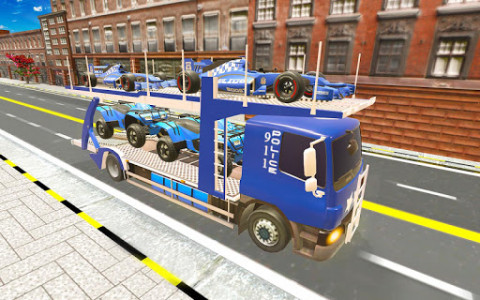 اسکرین شات برنامه US Police Formula Car Transporter Truck 7