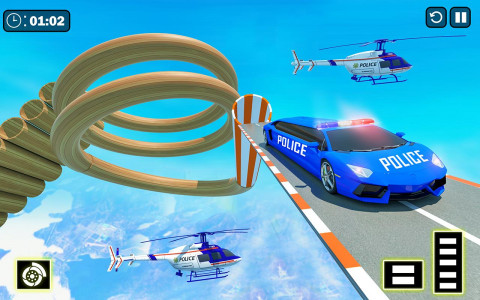 اسکرین شات برنامه Police Limo Car Games: Mega Ramp GT Stunts 4