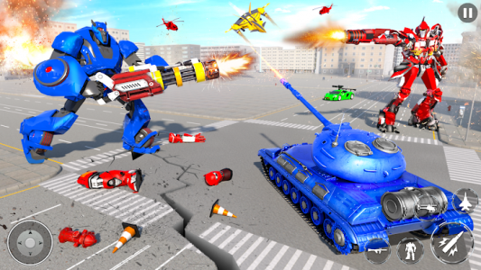 اسکرین شات برنامه Police Tank Robot War Game 8