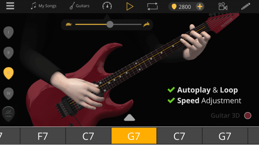 اسکرین شات برنامه Guitar 3D - Basic Chords 5
