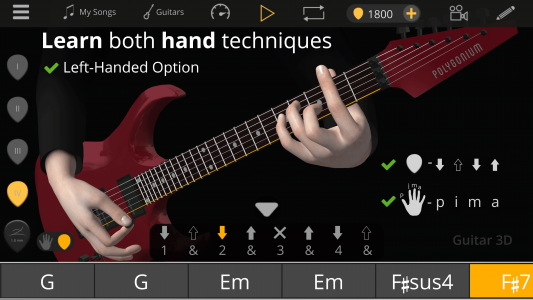 اسکرین شات برنامه Guitar 3D - Basic Chords 2
