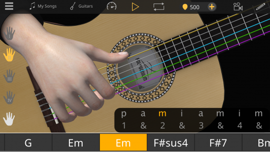 اسکرین شات برنامه Guitar 3D - Basic Chords 6