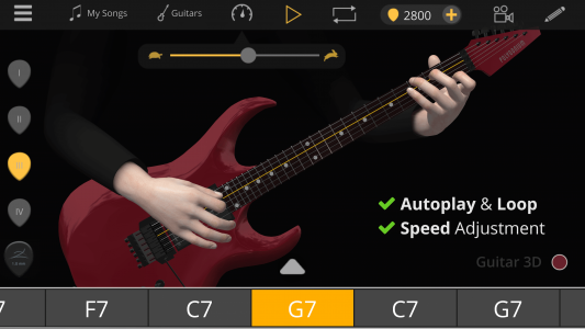 اسکرین شات برنامه Guitar 3D: Basic Chords 5