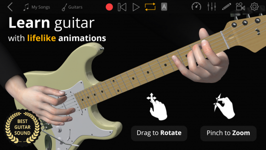 اسکرین شات برنامه Guitar3D Studio: Learn Guitar 1