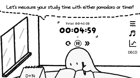 اسکرین شات برنامه Study Time With Rain: Pomodoro 2