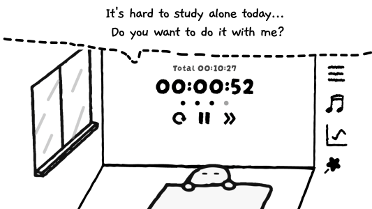 اسکرین شات 2 برنامه Study Time With Rain: Pomodoro