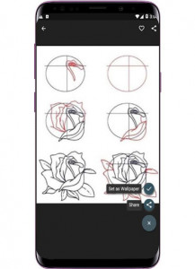 اسکرین شات برنامه Pencil Drawing Flower 5