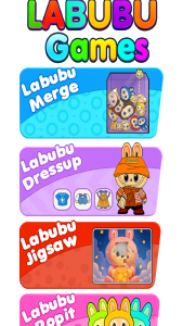 اسکرین شات 1 بازی Labubu Game: Merge & Dress up