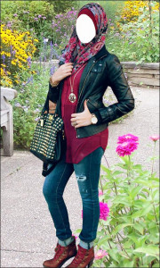 اسکرین شات 2 برنامه Hijab Girl Jeans Photo Suits