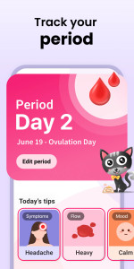 اسکرین شات 2 برنامه Period Calendar Period Tracker
