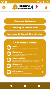 اسکرین شات برنامه Learn French - Listening and Speaking 1