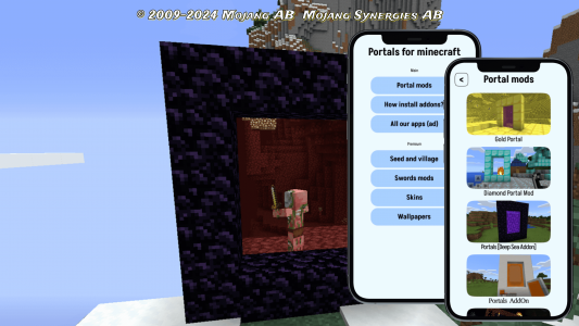 اسکرین شات برنامه portal mod for minecraft 1