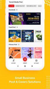 اسکرین شات 1 برنامه Social Media Post Design