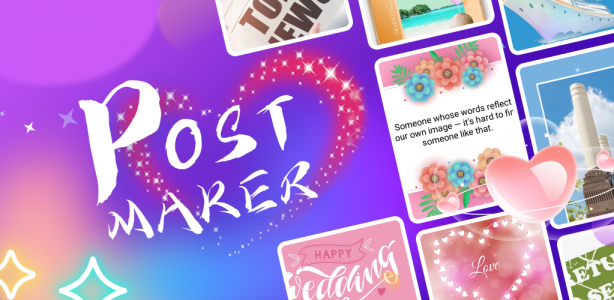 اسکرین شات 1 برنامه Post Maker & Photo Editor