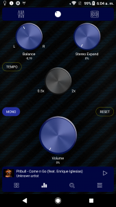 اسکرین شات برنامه Poweramp v3 skin blue carbon 3