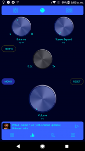 اسکرین شات برنامه Poweramp v3 skin blue carbon 6