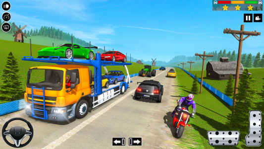 اسکرین شات برنامه Car Transport Truck Sim 3D 3