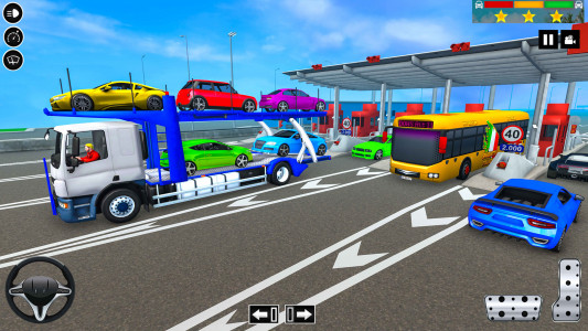 اسکرین شات برنامه Car Transport Truck Sim 3D 5
