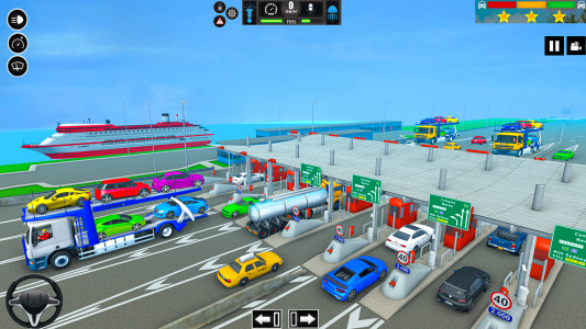 اسکرین شات برنامه Car Transport Truck Sim 3D 8