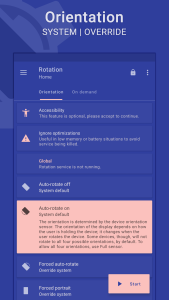 اسکرین شات 1 برنامه Rotation | Orientation Manager