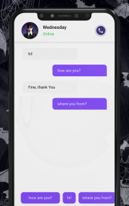 اسکرین شات برنامه Wednesday Addams Fake Call 3