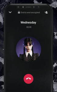 اسکرین شات برنامه Wednesday Addams Fake Call 4