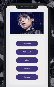 اسکرین شات برنامه Wednesday Addams Fake Call 5
