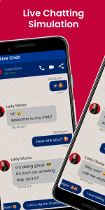 اسکرین شات 3 برنامه Lady Diana Fake Call & Chat
