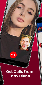 اسکرین شات 2 برنامه Lady Diana Fake Call & Chat