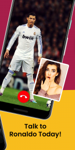 اسکرین شات برنامه Cristiano Ronaldo Call & Chat 2