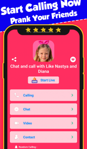 اسکرین شات برنامه call with  Nastya and Diana 3