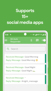 اسکرین شات 1 برنامه Auto Respond ALL social media