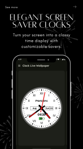 اسکرین شات 4 برنامه Clock Live Wallpaper