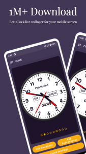 اسکرین شات 1 برنامه Clock Live Wallpaper