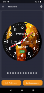 اسکرین شات 1 برنامه Music Clock Live Wallpaper