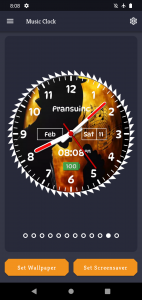 اسکرین شات 5 برنامه Music Clock Live Wallpaper