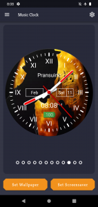 اسکرین شات برنامه Music Clock Live Wallpaper 6