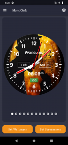 اسکرین شات برنامه Music Clock Live Wallpaper 1