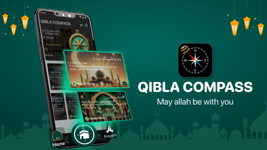 اسکرین شات 1 برنامه Muslim Times - Qibla Compass