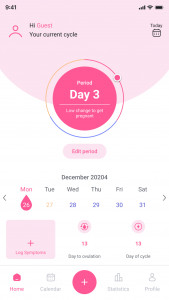 اسکرین شات برنامه MyCycle: Period tracker 1