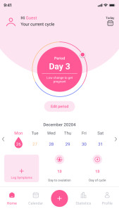اسکرین شات 1 برنامه AccuPeriod Ovulation Tracker