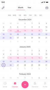 اسکرین شات برنامه MyCycle: Period tracker 2