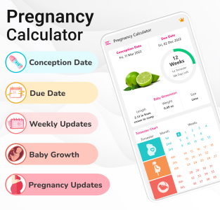اسکرین شات 1 برنامه Pregnancy Calculator: Due Date