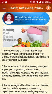 اسکرین شات برنامه Pregnancy Tips Diet Nutrition 4