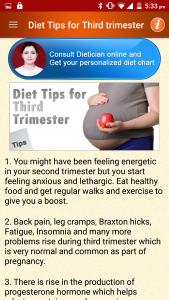 اسکرین شات برنامه Pregnancy Tips Diet Nutrition 3