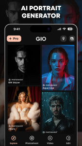 اسکرین شات 1 برنامه GIO: AI Headshot Generator