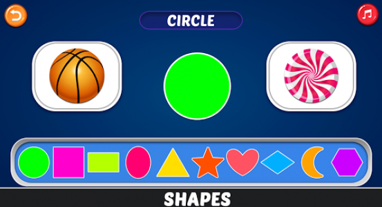 اسکرین شات بازی Learn ABC, Numbers, Colors and Shapes for Kids 5