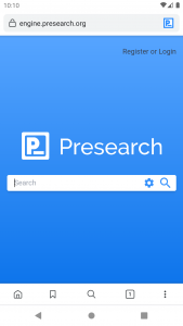اسکرین شات برنامه Presearch Privacy Browser 3